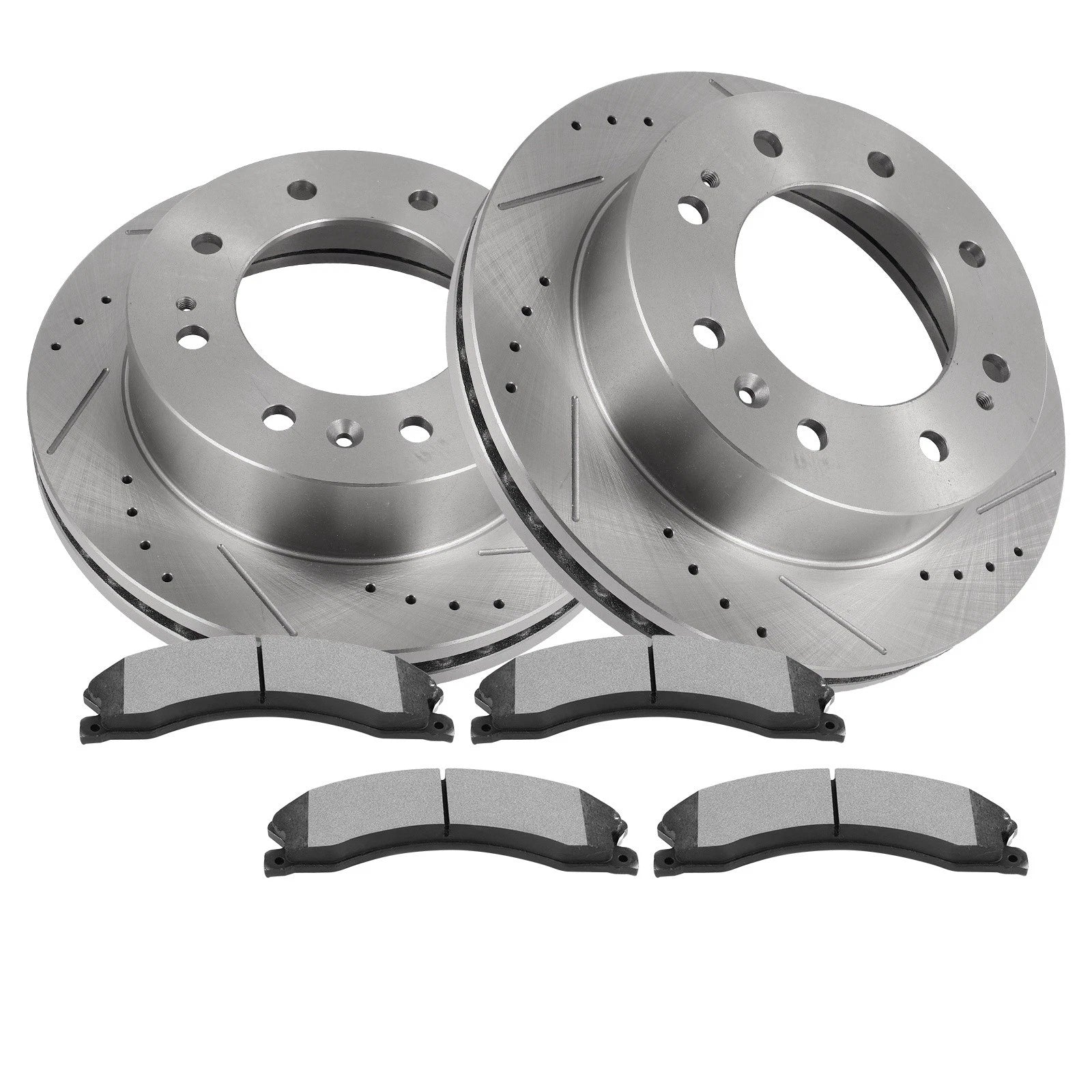Front Drilled Rotors & Ceramic Pads for GMC Sierra 2500 HD (2011–2019)