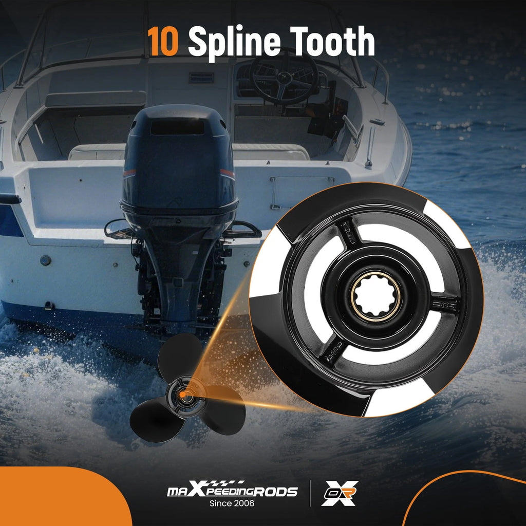 10 Spline Boat Prop for Suzuki 20-30HP (1983–2014) 3" Gearcase