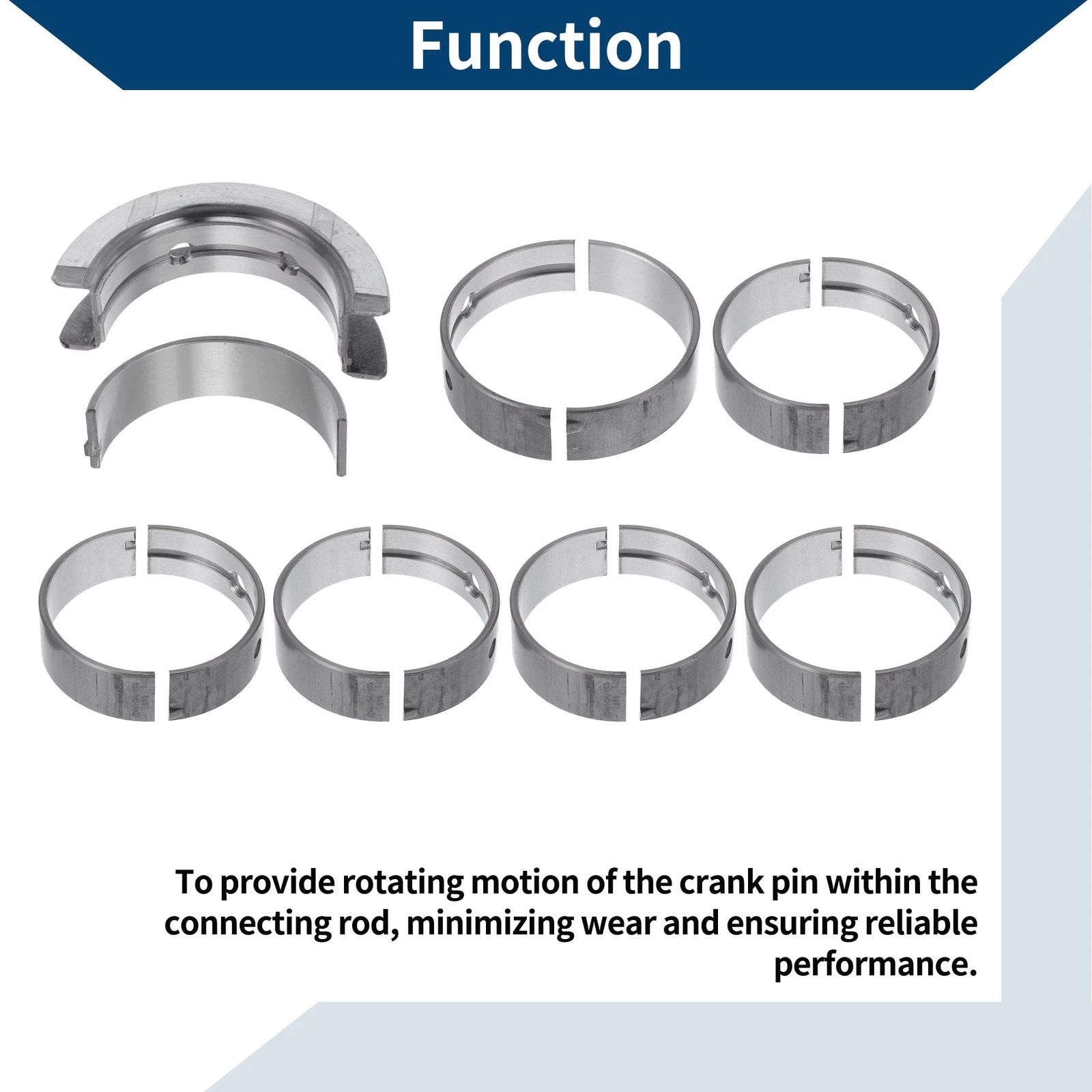 Main Bearing Set No. 11217581009 for BMW X6 (2008–2018)