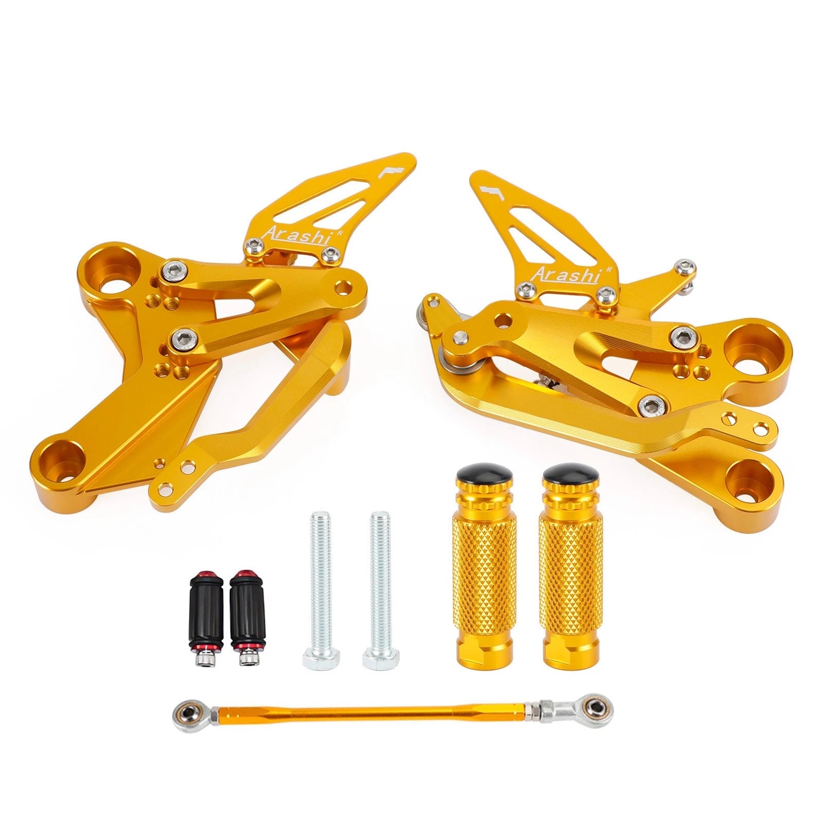 CNC Aluminum Rearsets Footpegs for Duke 790 890 (2018–2022) - Gold