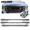 Glossy Black Grille Insert Mesh Grill Overlay for GMC Sierra 1500 SLT (2019–2022)
