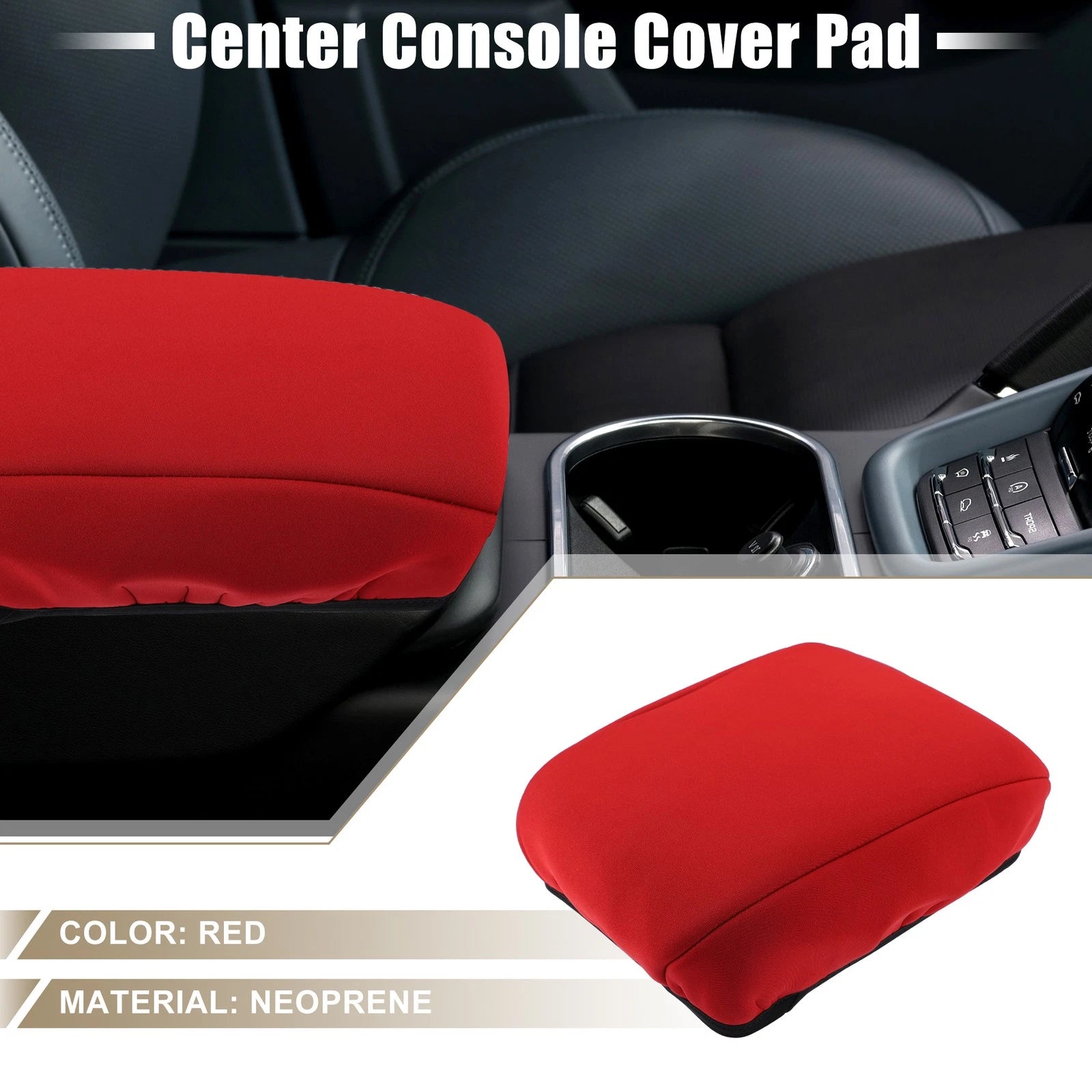 Arm Rest Box Cover Protector for Subaru Outback (2020–2023) Neoprene Red