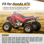 Front Brake Drum Hub Plate Shoes Kit for Honda Rancher 350 TRX350FE/FM (2000–2003)