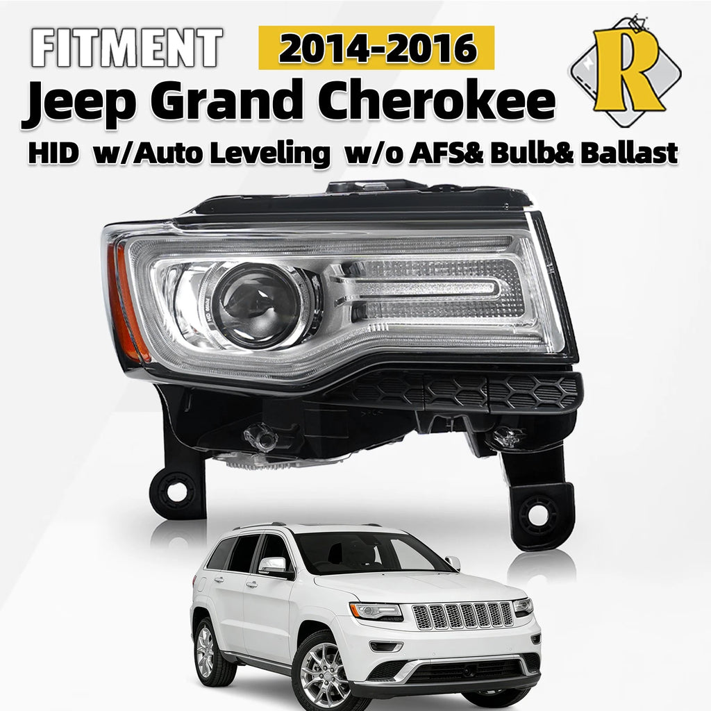 HID/Xenon Headlight Right Passenger for Jeep Grand Cherokee (2014–2016)