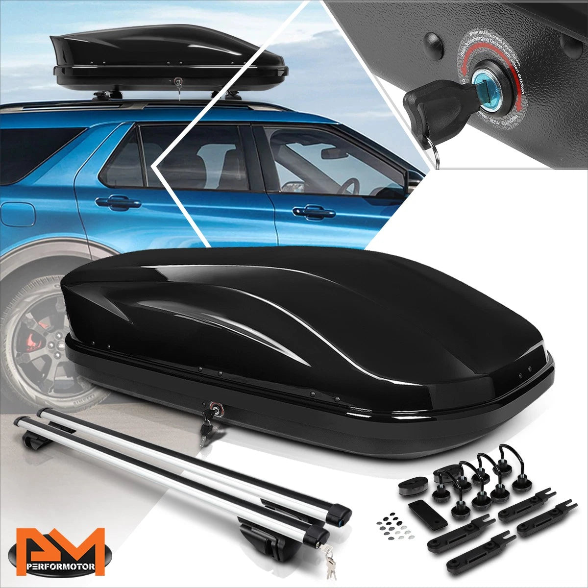 Adjustable Aluminum Cross Bar Roof Rack for Universal Vehicles (120cm)