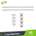 Set of 2 Linear Motion Rail Shafts with Bearings and Rail Support