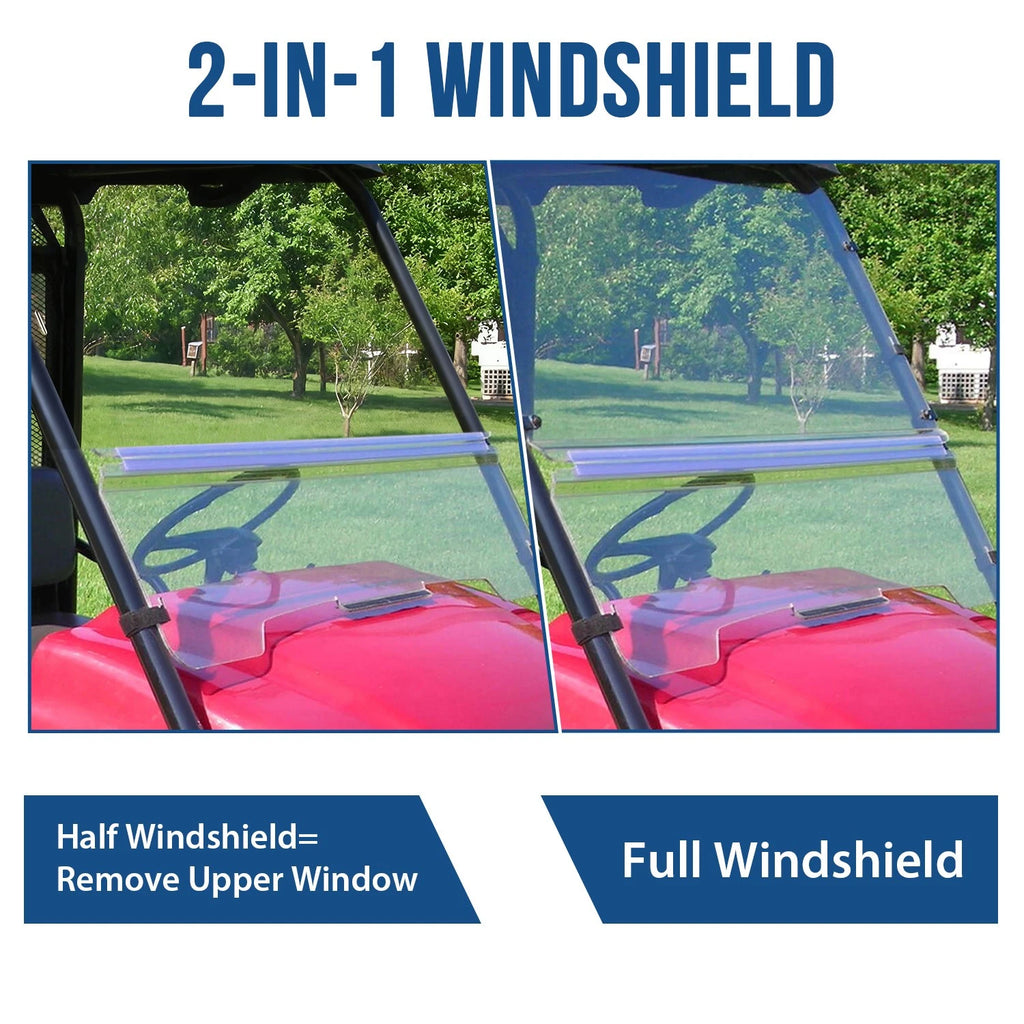 Clear Folding Windshield with Hardware for Kawasaki Mule 3000/3010 (2003–2013)