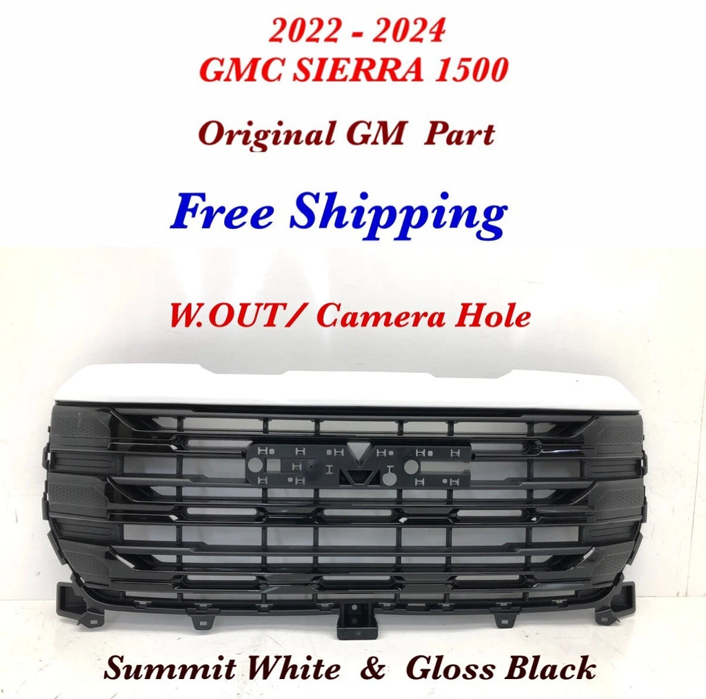 Front Upper Grille for GMC Sierra 1500 (2022–2024) #54, Summit White