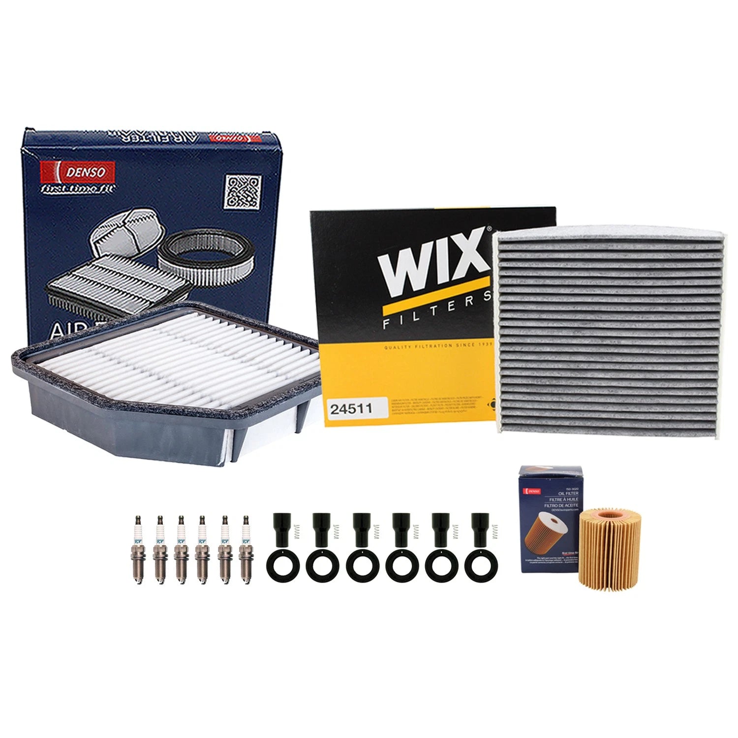 Tune Up Kit with 6 NGK Spark Plugs & Boots for Lexus GS350 IS250 IS350 (2006–2019)