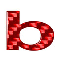 Set of 4 Red Lowercase Alphabet Letter Decals for Door Wall Window Badge
