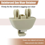 2X Sun Visor Support Clip Retainer 4F0857561 for Audi A6, VW Passat 