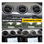 9Pcs Carbon Fiber Air Vent Outlet Cover Trim for Ford Mustang (2015–2019)