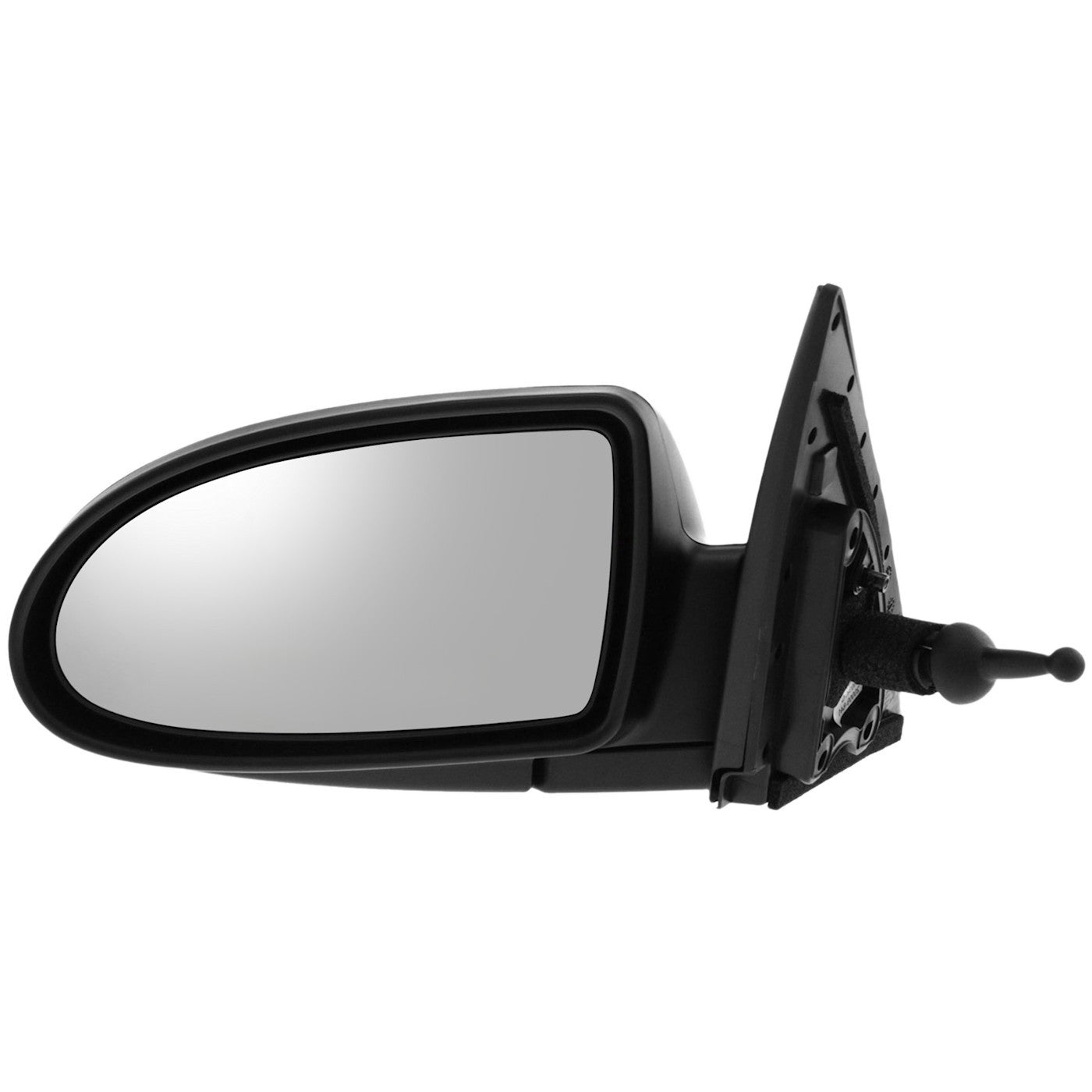 Manual Remote Mirror for Hyundai Accent (2006–2009) Driver Side Textured Black