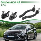 4 x Front Suspension Kit Outer Tie Rod Ends Lower Ball Joints for Toyota Solara