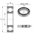 Deep Groove Ball Bearing 40x62x12mm for Various Applications (6908)