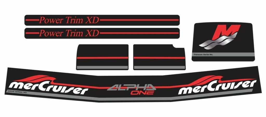 Sticker Set for Mercruiser Alpha One Gen 2 (37-861431A98, 817387A91)