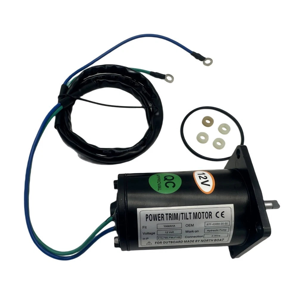 Tilt Trim Motor 12 Volt 2 Wire for Yamaha (67F-43880-00-00, API PT615NM)