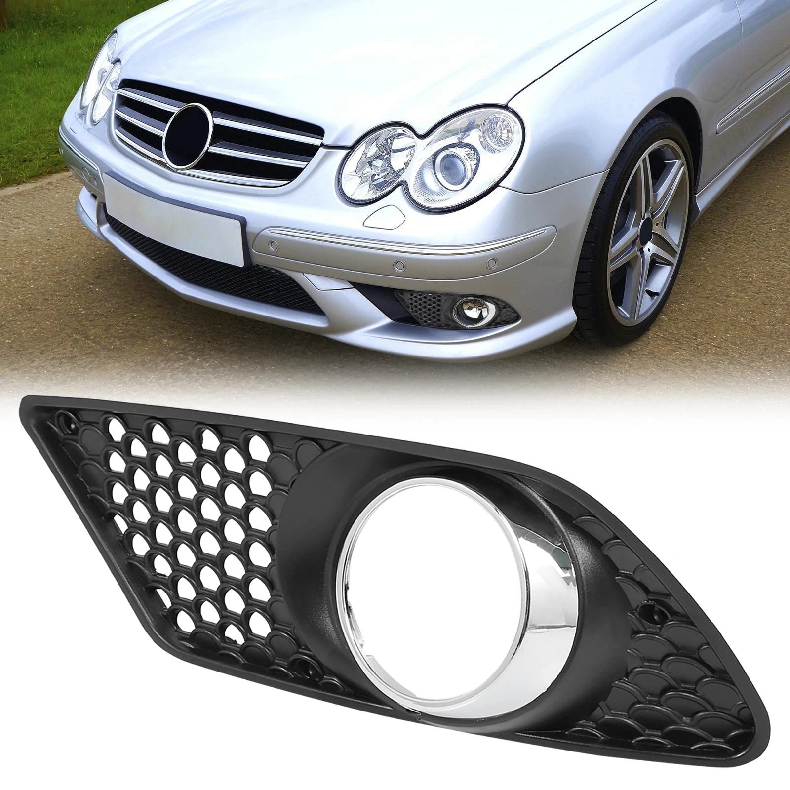Left Side Fog Light Grille Cover A2048850353 for Mercedes-Benz C-Class (2008–2015)