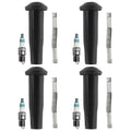 Set of 4 Denso Iridium Power Spark Plugs & Coil Boots for Ford Escape Focus