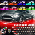 Set of 4 RGB LED Light Strips for Under Car Underglow System