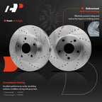 Front Drilled Brake Rotors & Ceramic Pads for Toyota RAV4 (2001–2005)