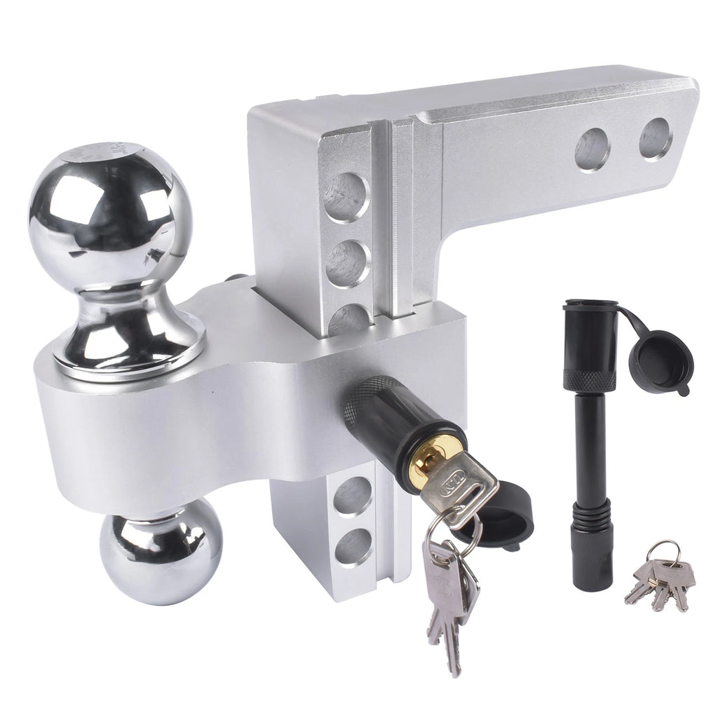 Adjustable Trailer Hitch for 2" Receiver (6" Drop/Rise) 12,500 lbs Capacity