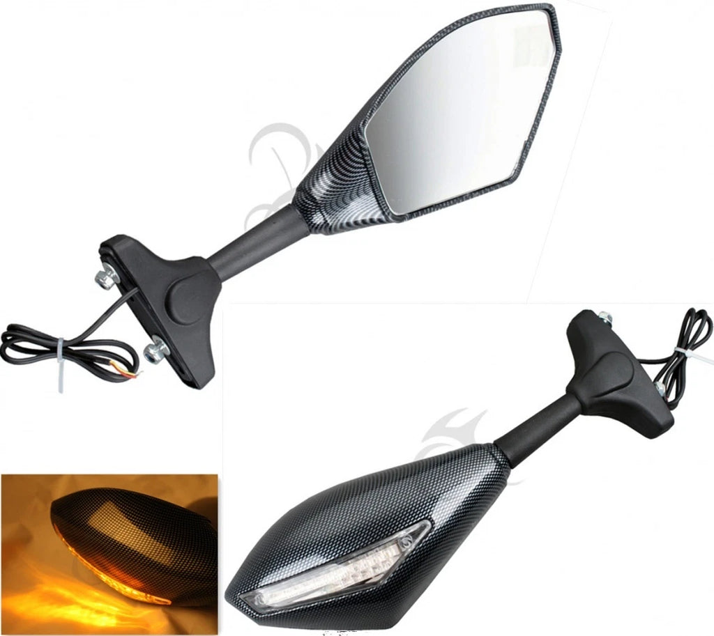 LED Turn Signals Integrated Mirrors for Honda CBR 600 F1/F2/F3/F4/F4i (1987–2006)