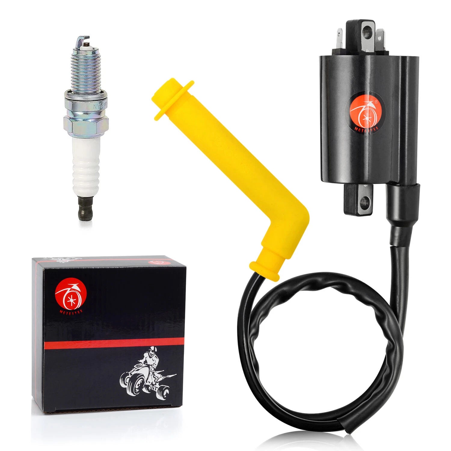 Ignition Coil & Spark Plug Wire Cap for Honda Rincon 680 TRX680FA FGA (2006–2014)