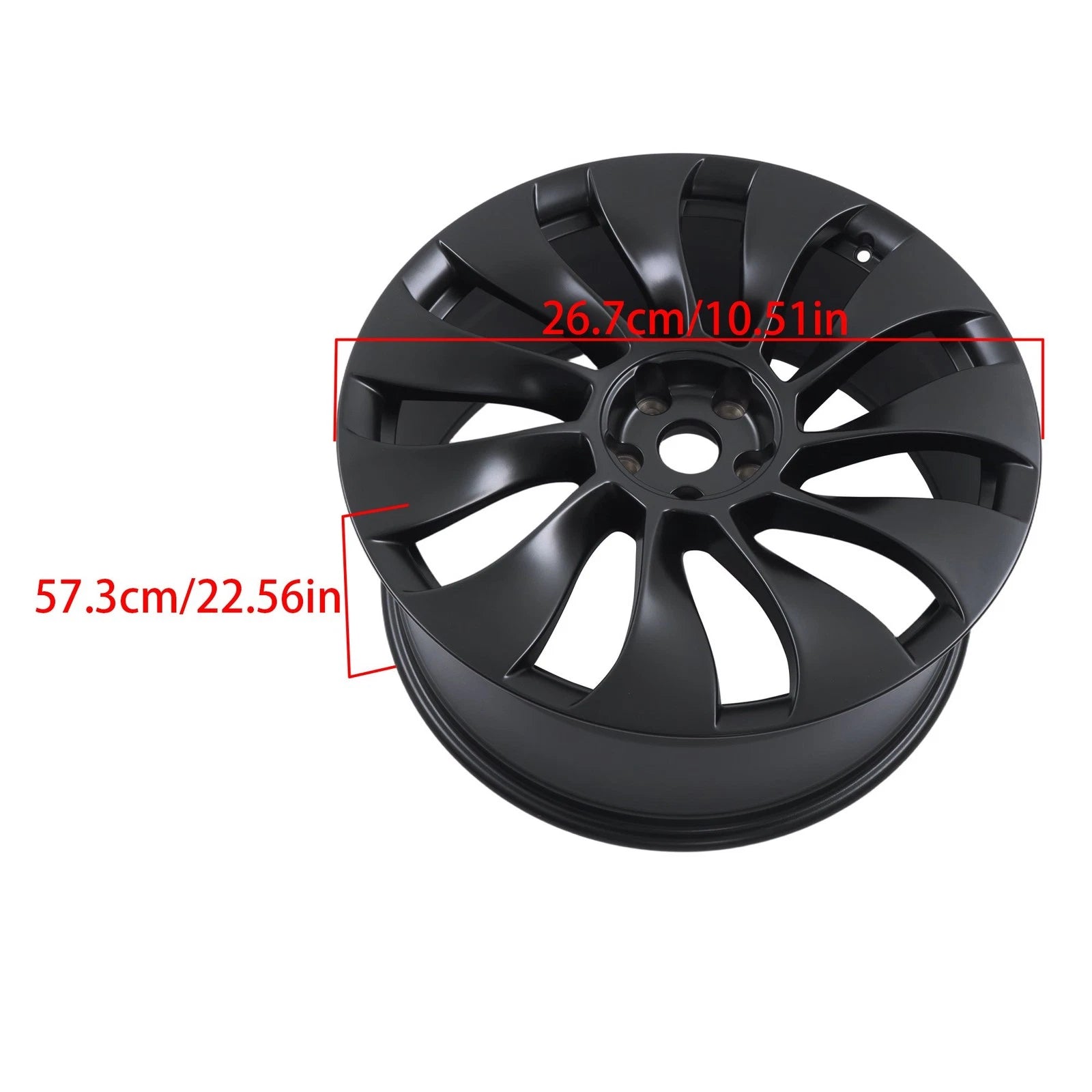 21" x 9.5" Wheel Rim for Tesla Model Y (2020–2024) 118822600B Matte Black Aluminum