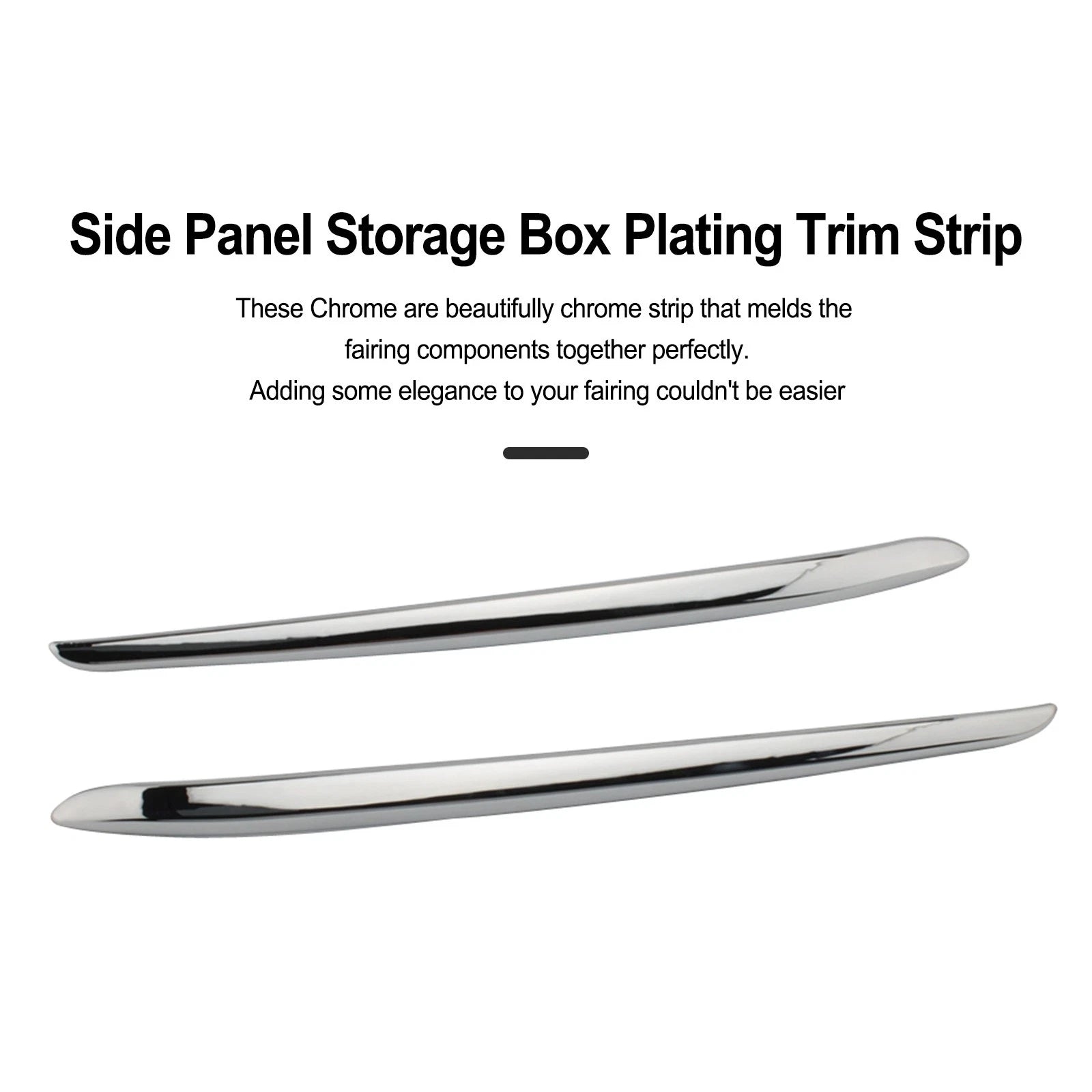 Chrome Side Panel Storage Box Trim Strip for BMW K1600GTL (2011–2018)