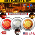 100Pcs Mini 3 LED Bullet Side Marker Lights for Truck Trailer