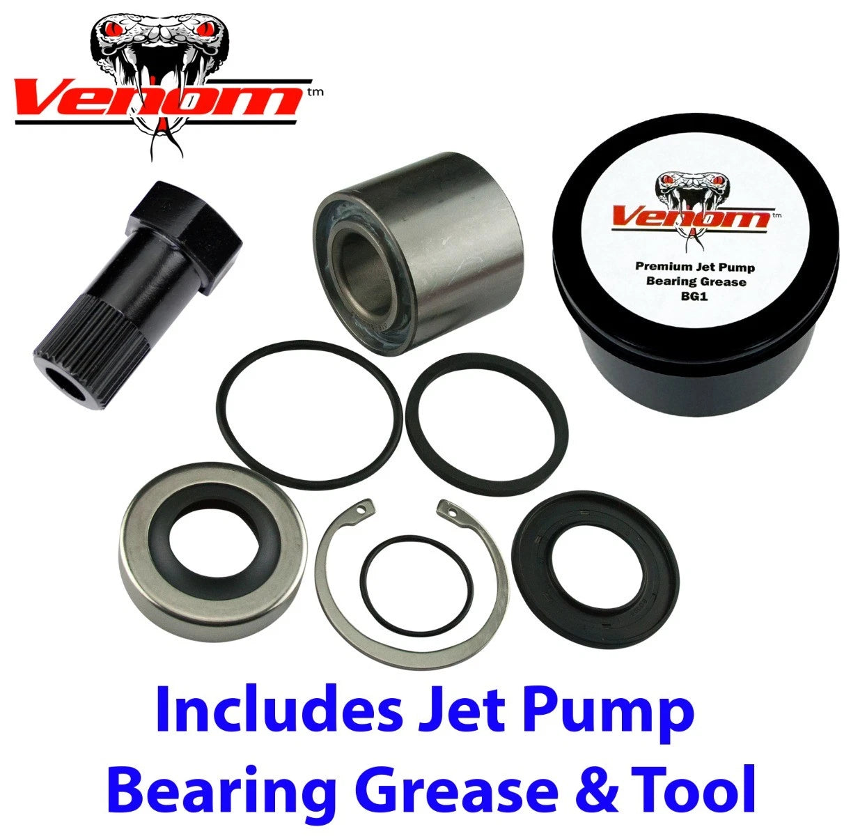 RXT 215 Jet Pump Rebuild Kit for SeaDoo 4-Tec (2005–2011) w/ Grease & Tool