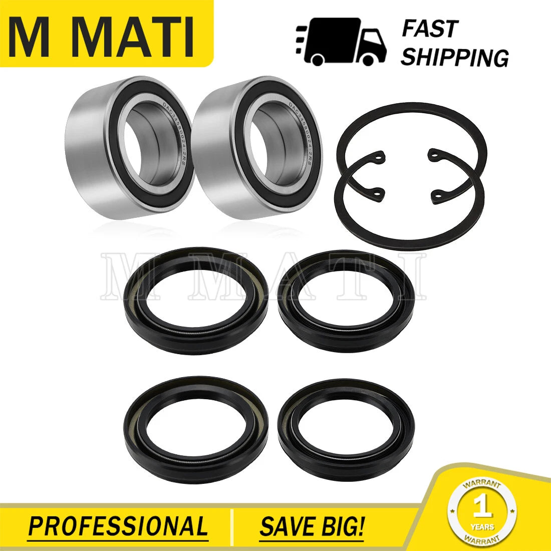 Rear Wheel Bearings & Seals Kit for Honda Rincon 680 TRX680FGA (2006–2009)