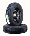 2X ST205/75R15 8-Ply Trailer Tire Rims for Rockman (D 107M, 5 Lug)