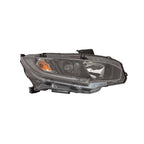 Replacement Passenger Side Halogen Headlight Assembly with Black Bezel for