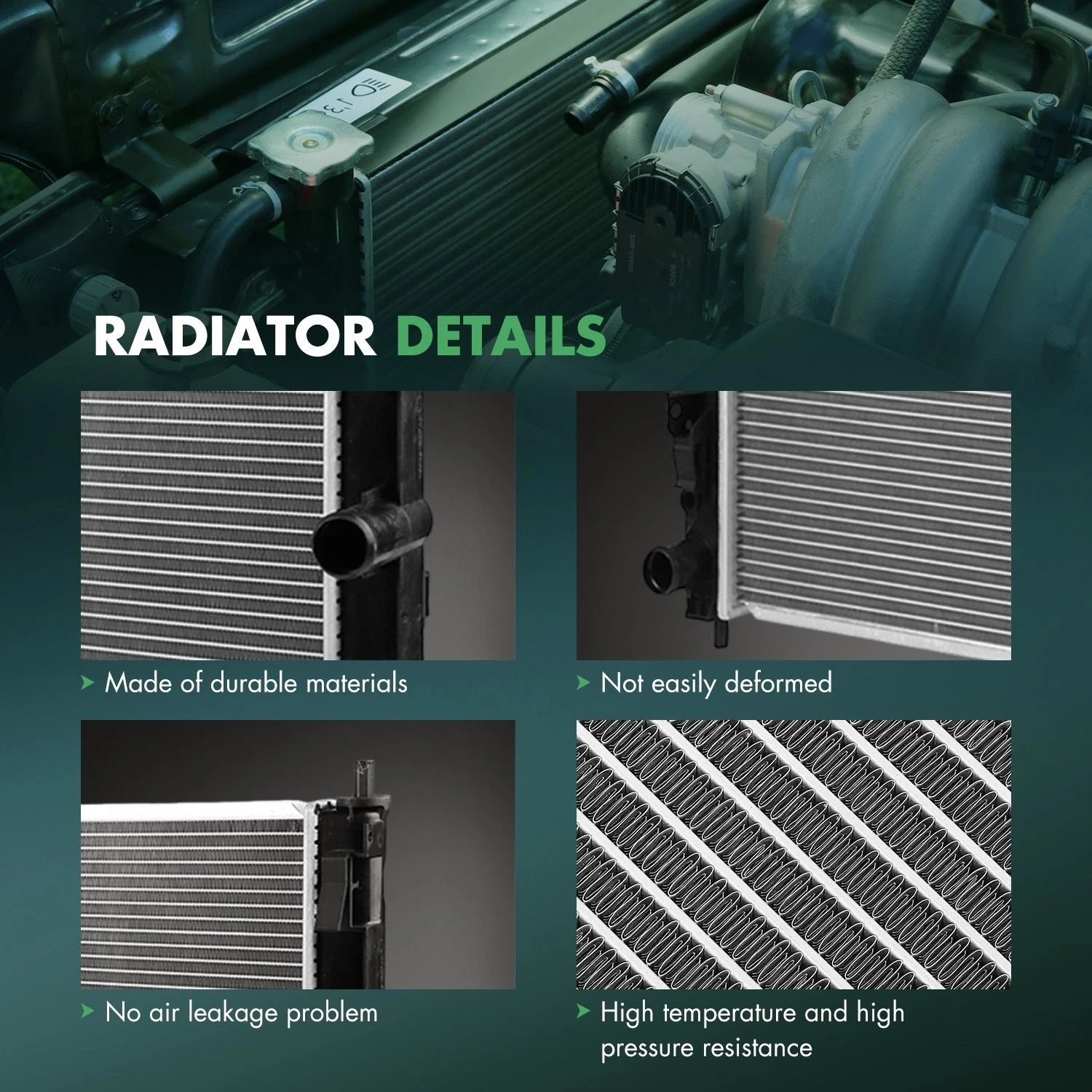 Radiator for Jeep Compass, Dodge Caliber, Chrysler 200 (2007–2017)