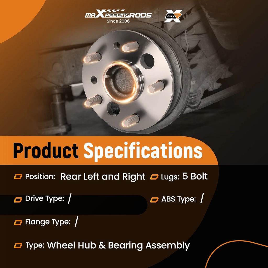 2X Rear Wheel Hub for Lexus ES350 (2007-2012)