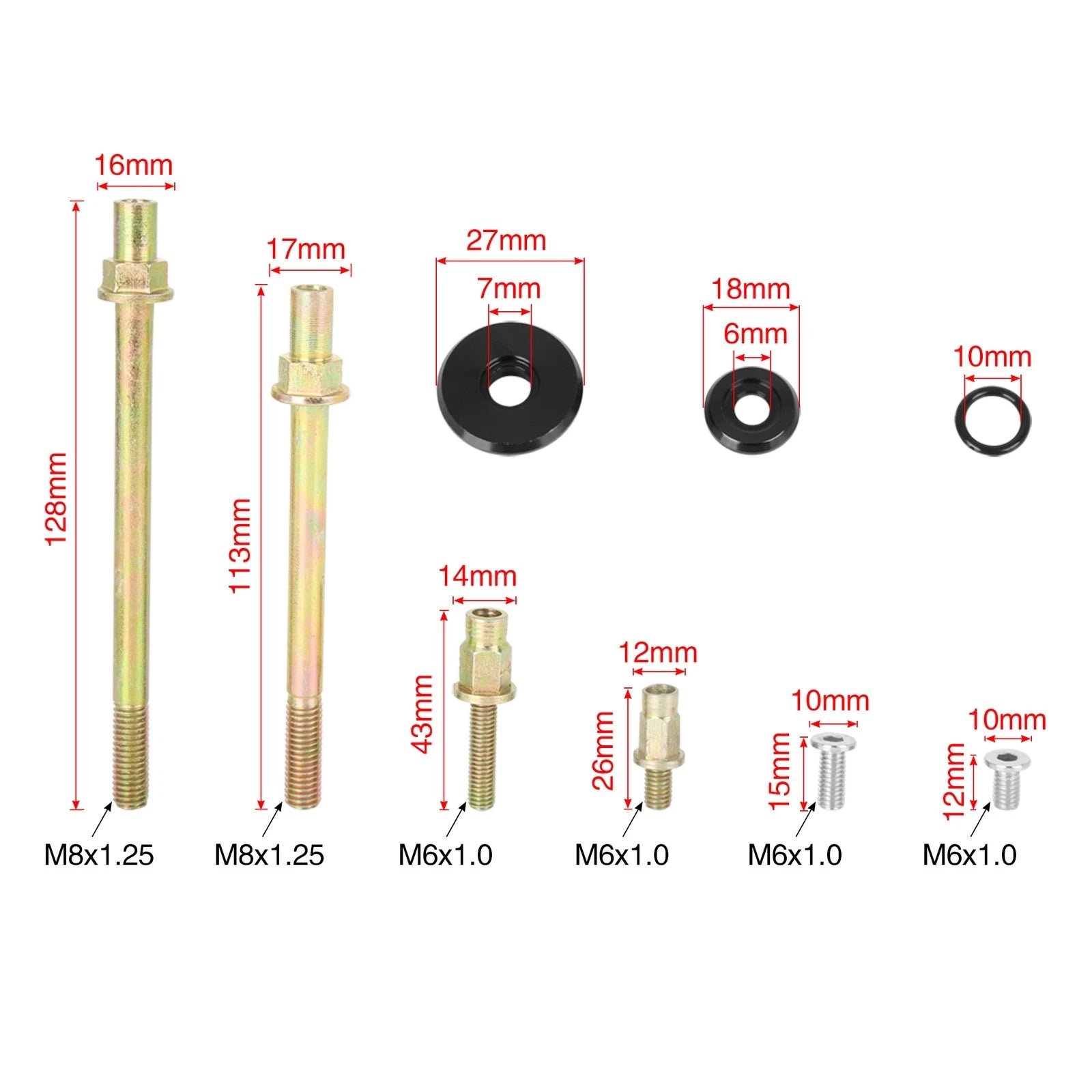 Aluminum Alloy Low Profile Engine Valve Cover Bolt Kit for Honda K-series (2001–2023)