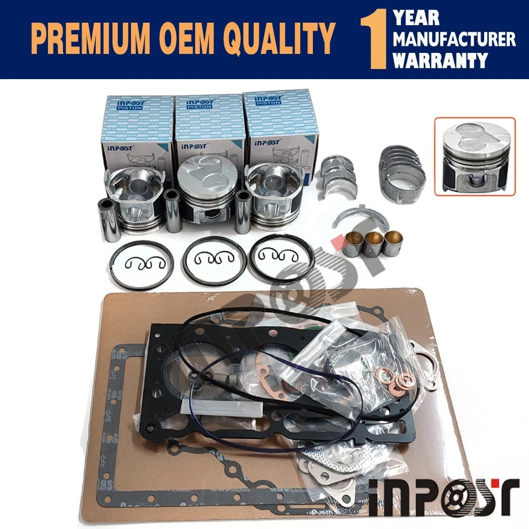 Engine Overhaul Rebuild Kit for Kubota D1105 (16060-21114, B2410HSE, B2620HSD)