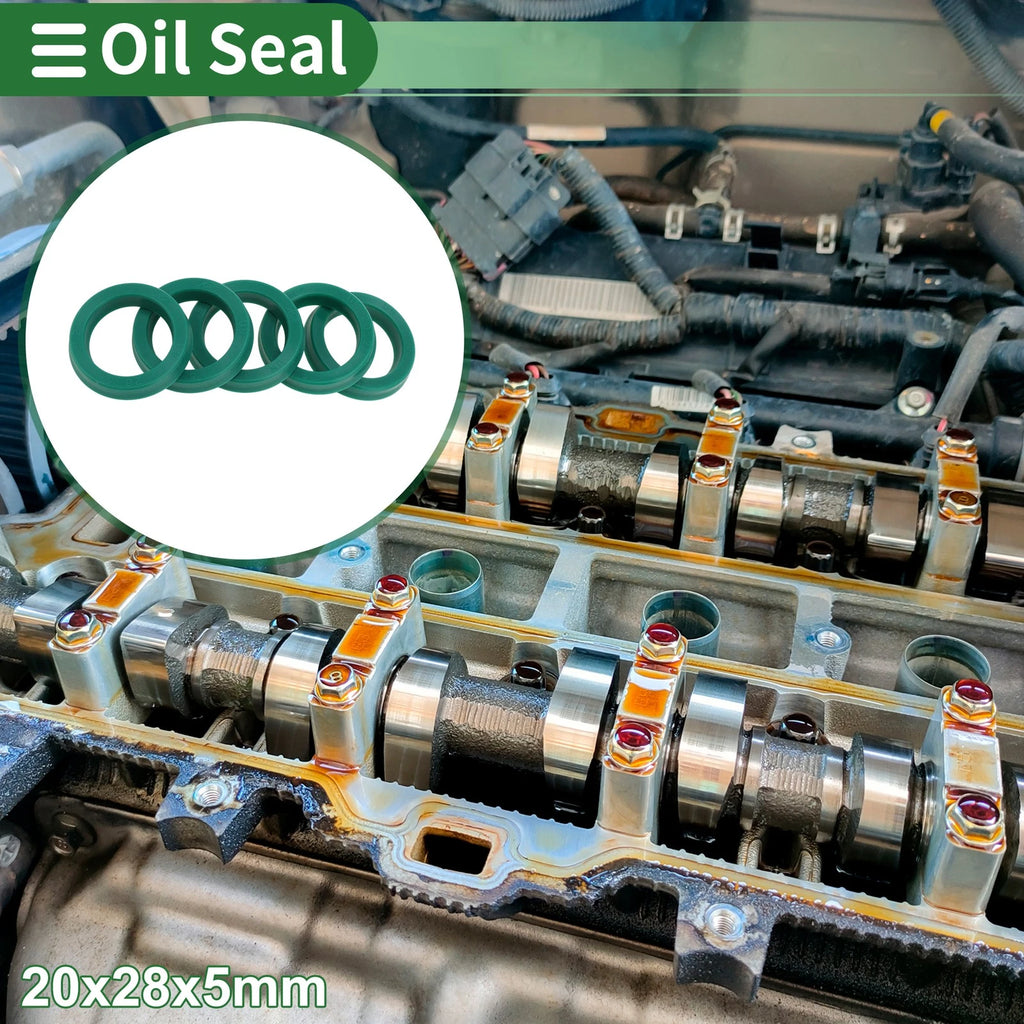 Set of 5 Oil Seal Ring 20x28x5mm for Rotary Shaft (High Pressure)