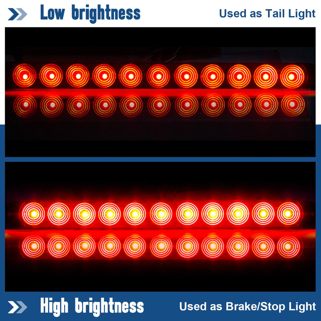 2X 15" LED Light Bar for Truck Trailer (11 LED)