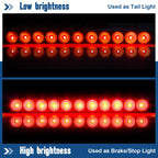 2X 15" LED Light Bar for Truck Trailer (11 LED)