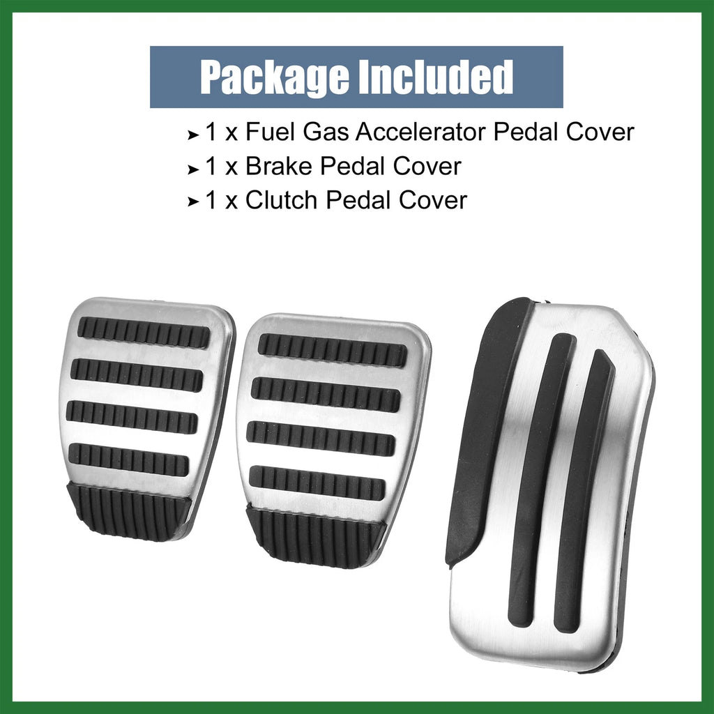 3pcs Accelerator & Brake Pedal Cover Set for Nissan Leaf (2011–2023)