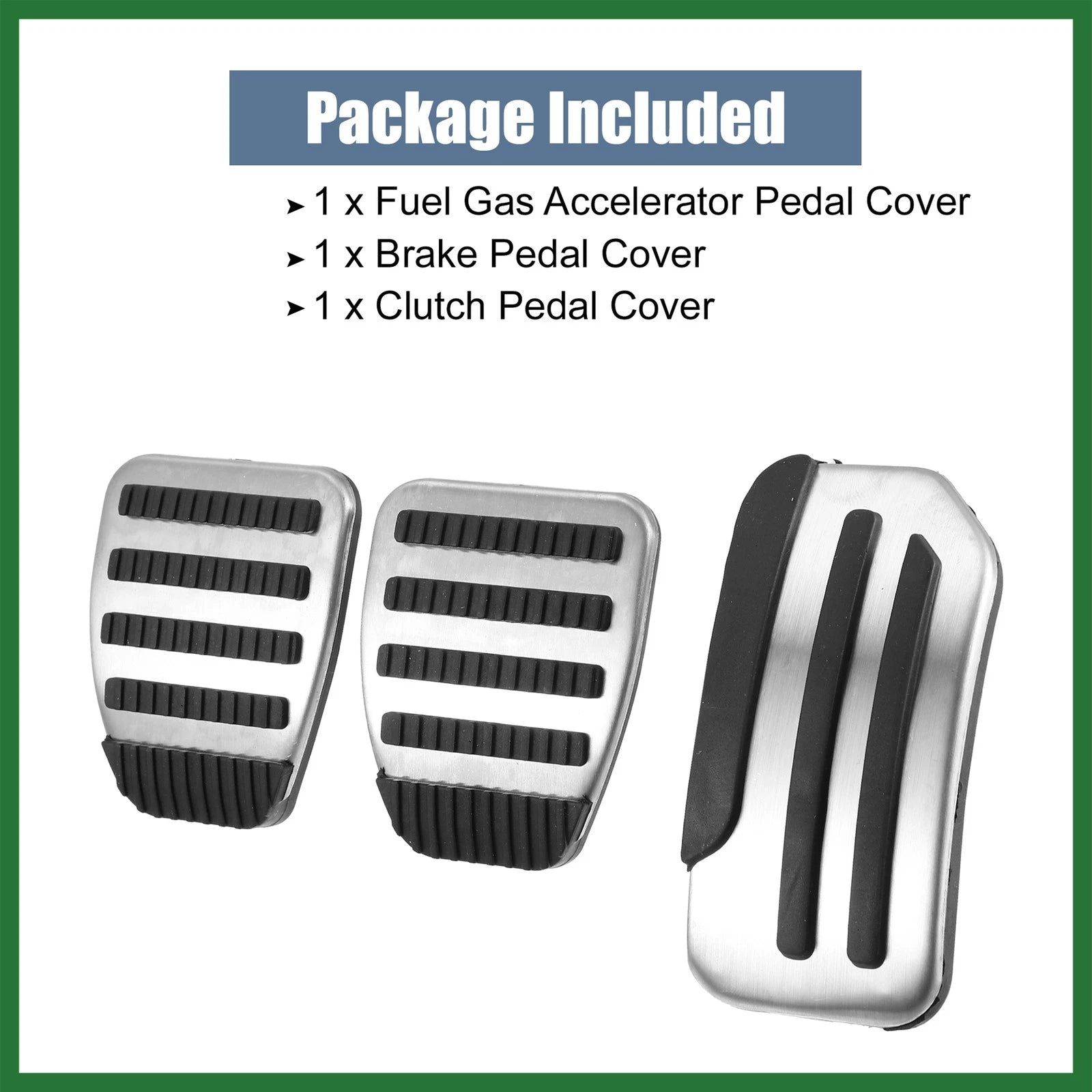 3pcs Accelerator & Brake Pedal Cover Set for Nissan Leaf (2011–2023)