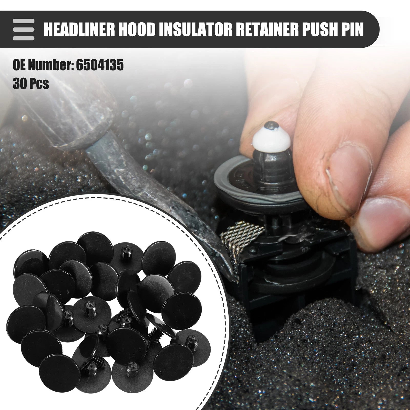 30 Pcs Headliner Hood Insulator Retainer Push Pin Clip for Dodge 