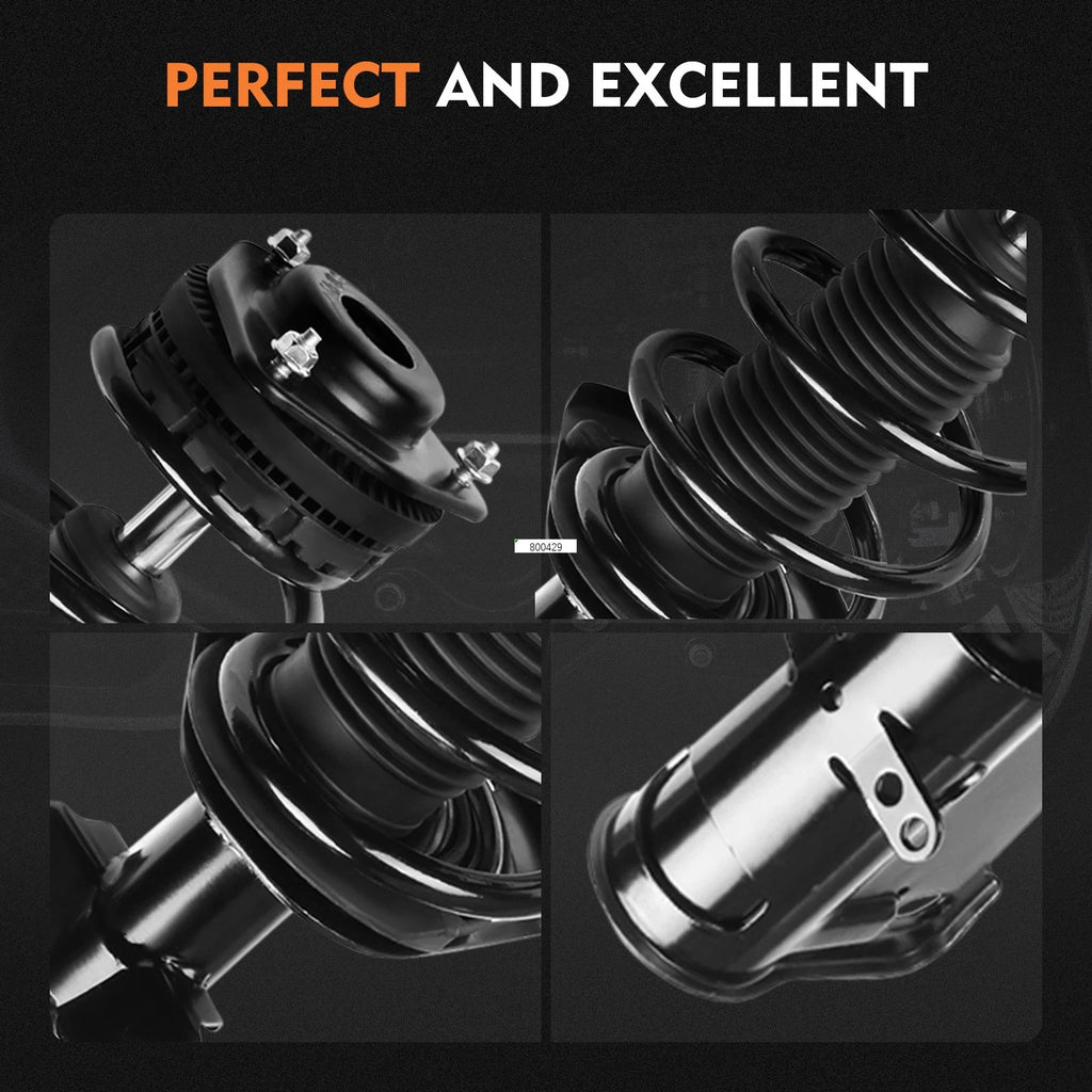 2Pcs Complete Struts Shocks Springs for Chrysler Town & Country (2008–2015)