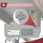 Sun Visor No.74310-48220-A0 for Toyota Highlander (2004–2007) Right Side