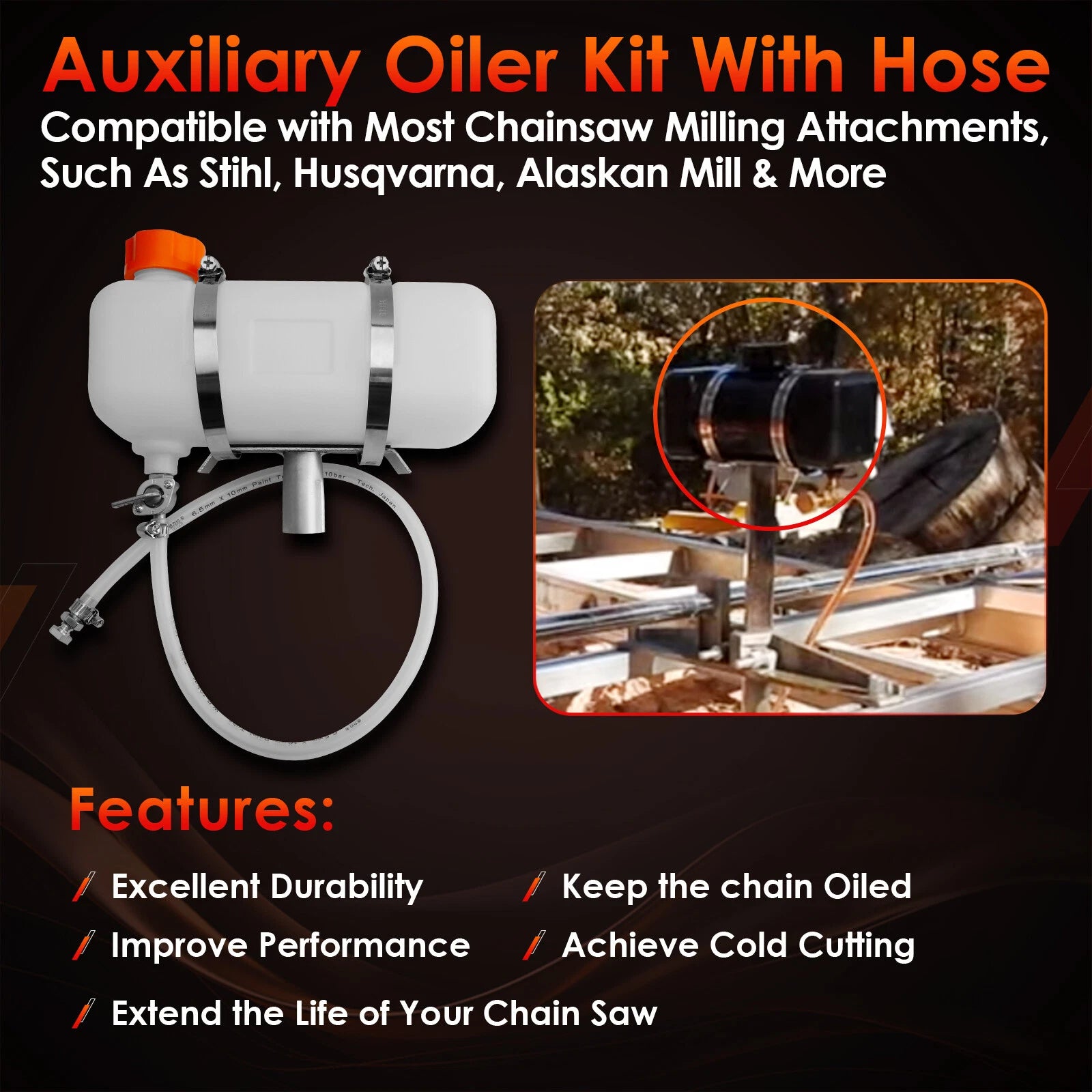 Auxiliary Oiler Kit for Chainsaw Milling Attachment (Fits )