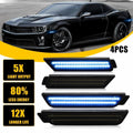 4X Blue LED Bumper Fender Side Marker Lights for Chevrolet Camaro (2010–2015)