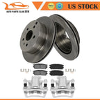 2X Rear Brake Calipers Rotors & Ceramic Pads for Chevrolet Equinox (2010–2017)